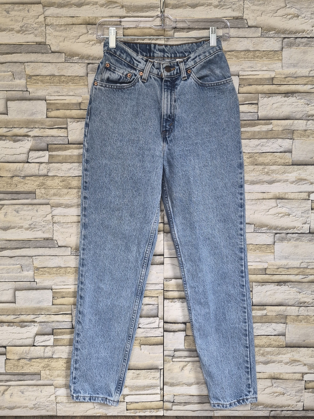 VTG ​Levi's 512 Jeans Womens 7 Sh Waist 24 Blue High Rise 90s Made in USA Taper